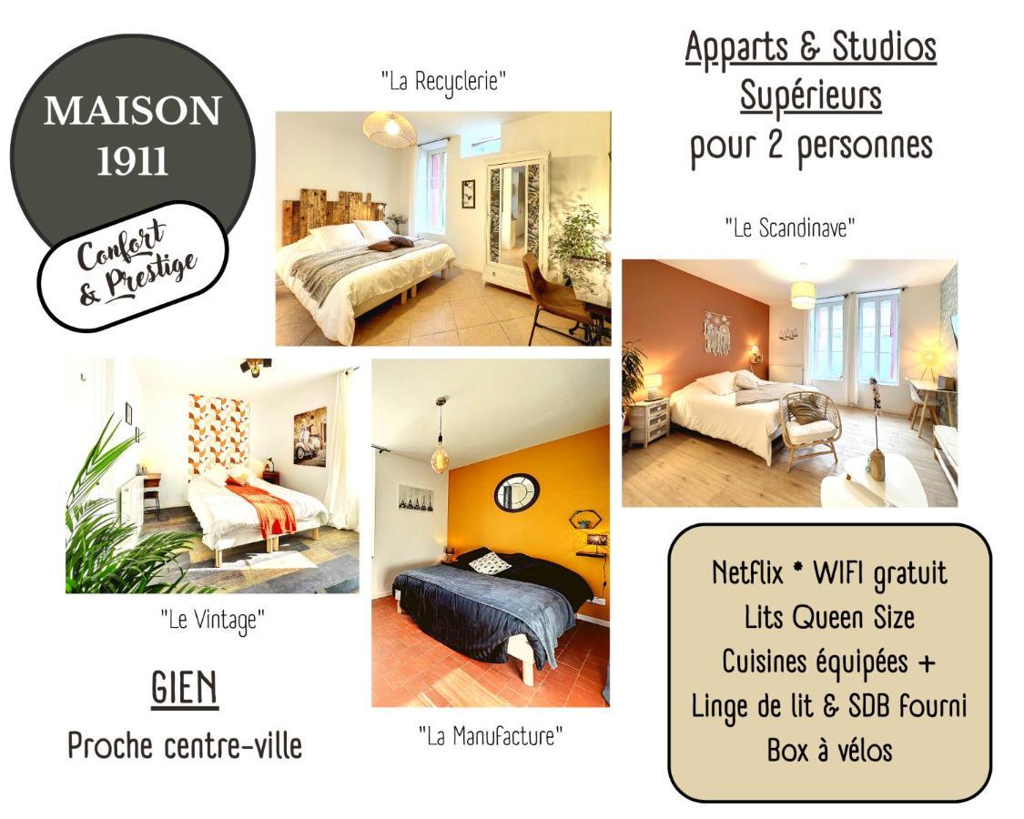 Appart Le Scandinave - Maison 1911 - Confort & Prestige Gien Exteriör bild